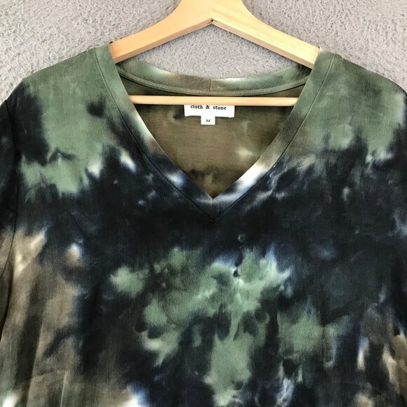 Cloth & Stone Anthropologie Womens Tie Dye Tunic Top size M - Picture 2 of 9
